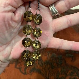 Greenish Gold Stones Necklace - Gorgeous - Excellent Condition - Bohemian Glam